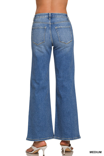 Wide Leg Medium Wash Jean by Zenana