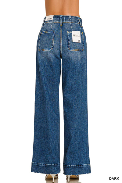 High Rise Wide Leg Trouser Denim