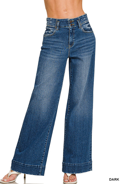 High Rise Wide Leg Trouser Denim