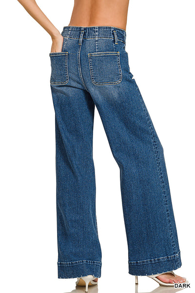 High Rise Wide Leg Trouser Denim