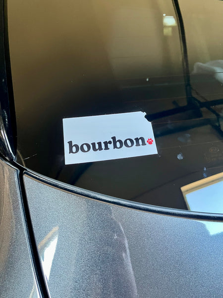 Bourbon with Tiger Paw Window Decal
