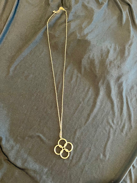 4 Circle Link Long Necklace