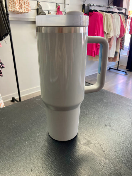40 oz Shiny Tumbler with Handle