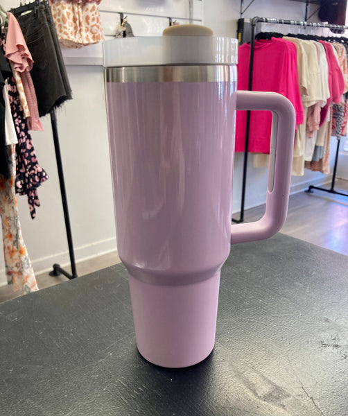 40 oz Shiny Tumbler with Handle