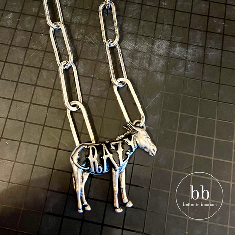 Crazy Donkey Paperclip Necklace