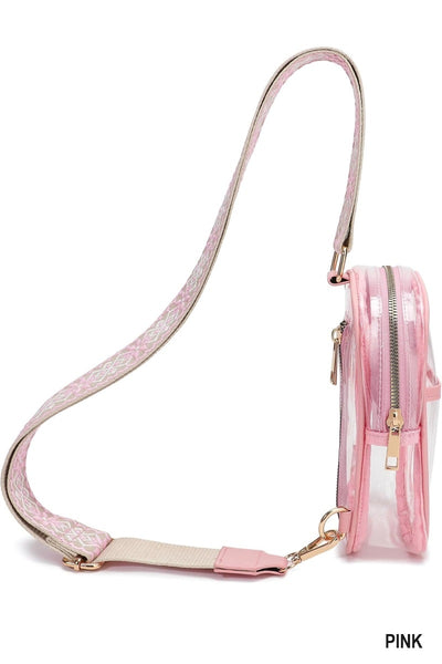Clear Sling Bag with Guitar Strap