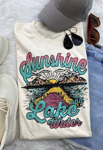 Sunshine and Lake Water Graphic Tee