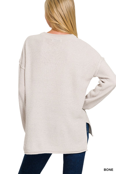 Henley Sweater in Bone