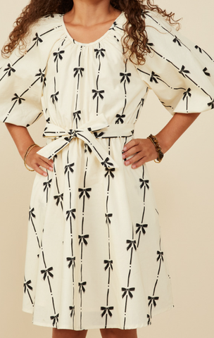 Tween Bow Dress with Bow Tie
