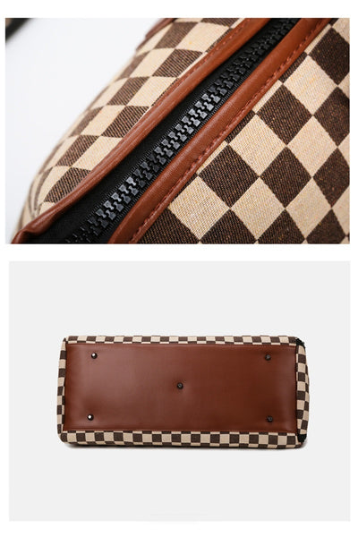 Checkered Weekender Duffle Bag