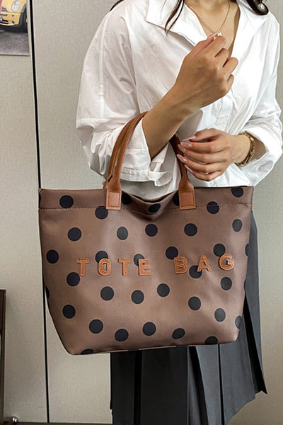 Polka Dot Oxford Tote Bag