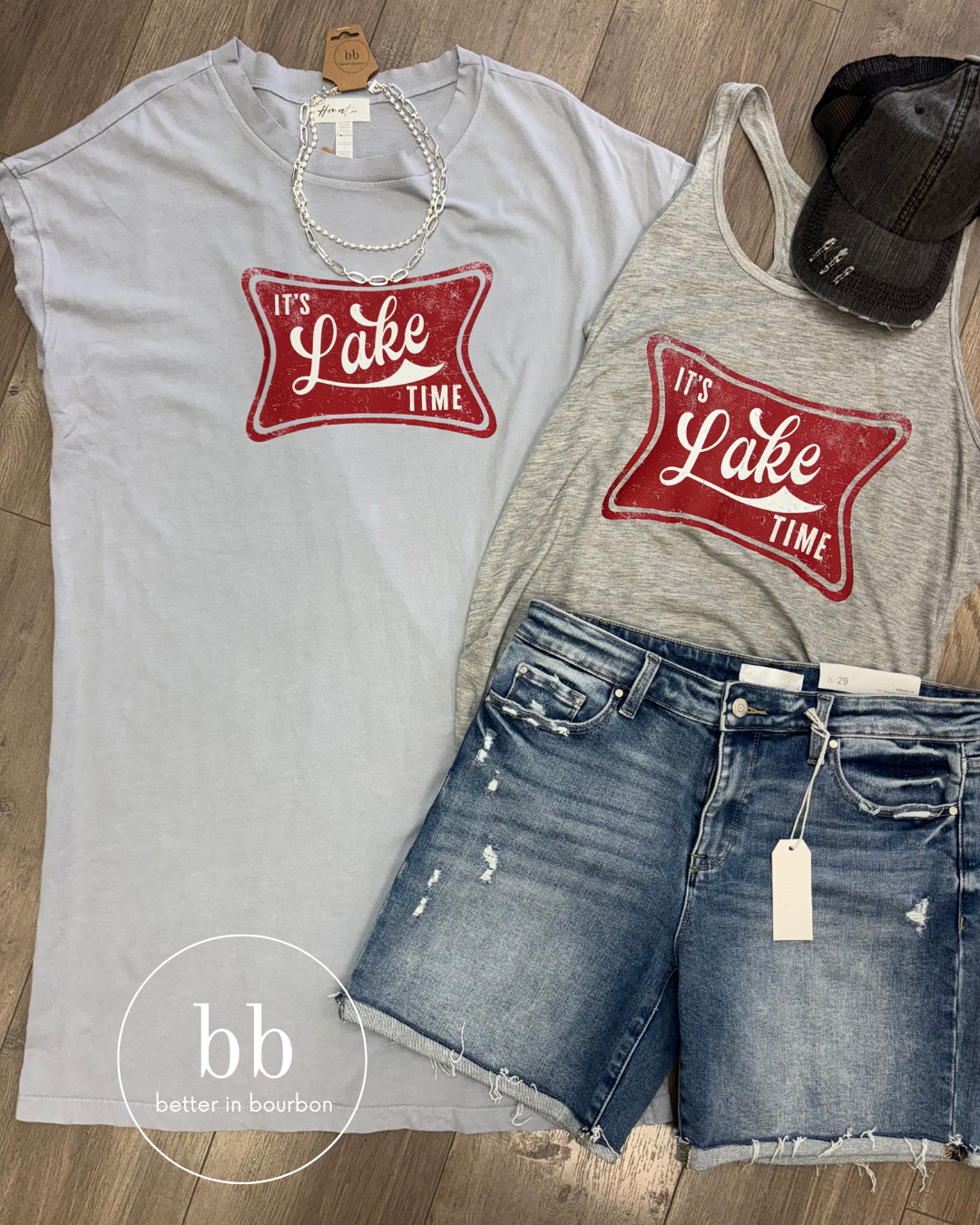 Lake Life Bella Canvas Tank in Grey