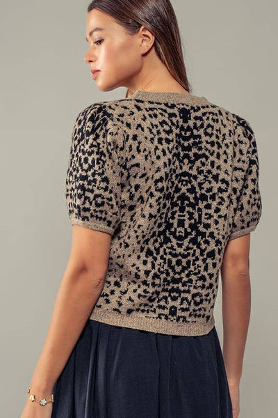 Animal Short Sleeve Sweater