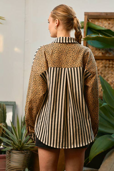 Mix & Match Checker Stripe Shacket