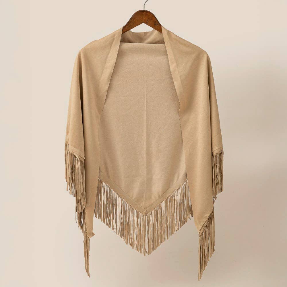 Western Boho Fringe Shawl