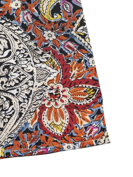 Bohemian Paisley Print Maxi Dress
