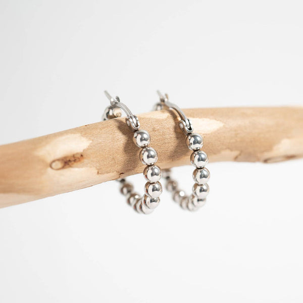 Hypoallergenic Circle Ball Hoop Earrings