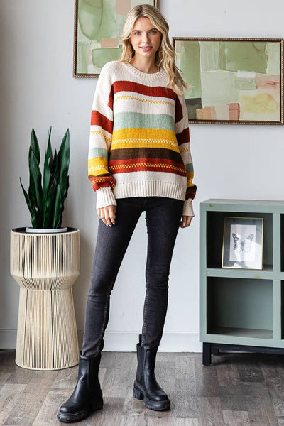 Striped Knit Sweater