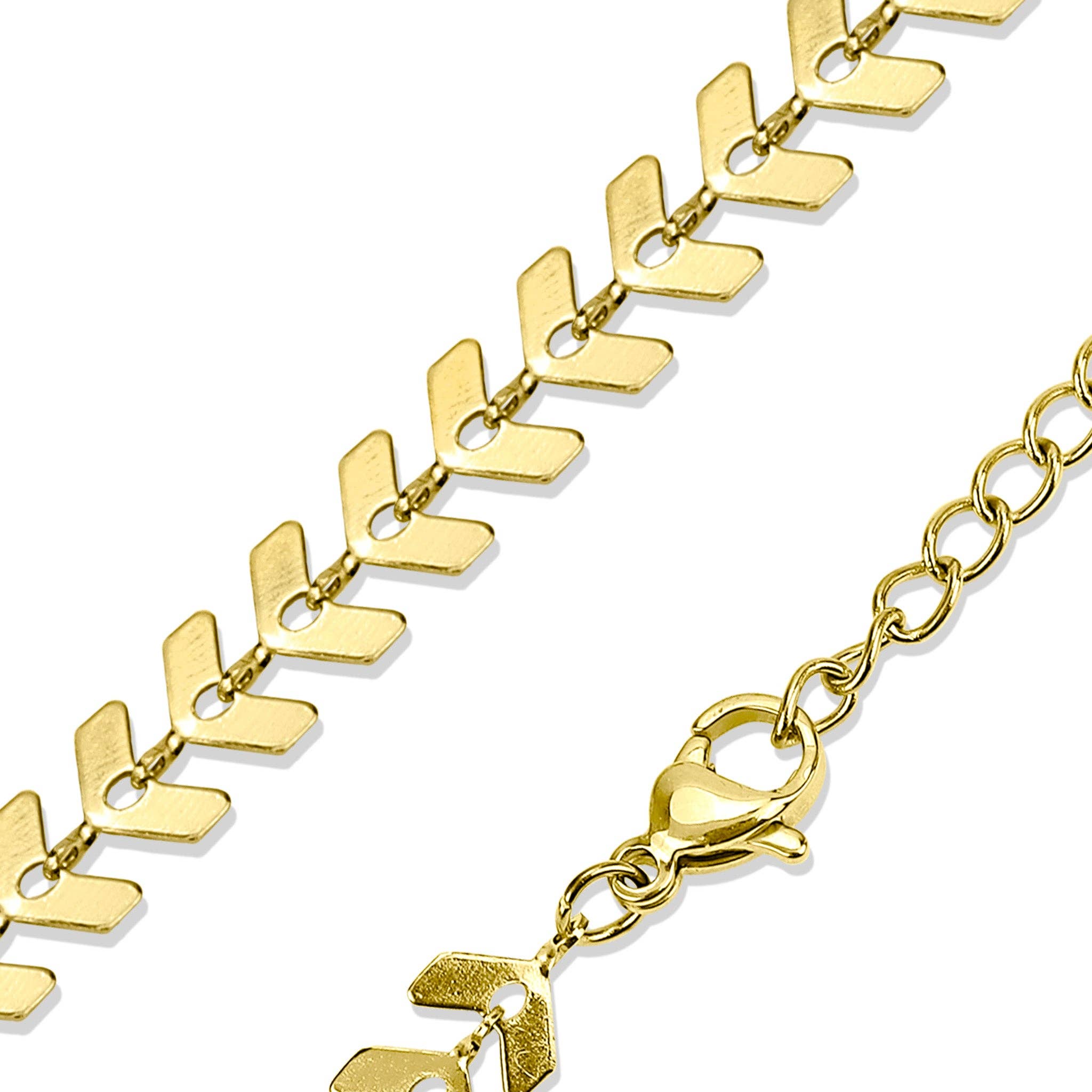 Stainless Steel Chevron Chain Necklace