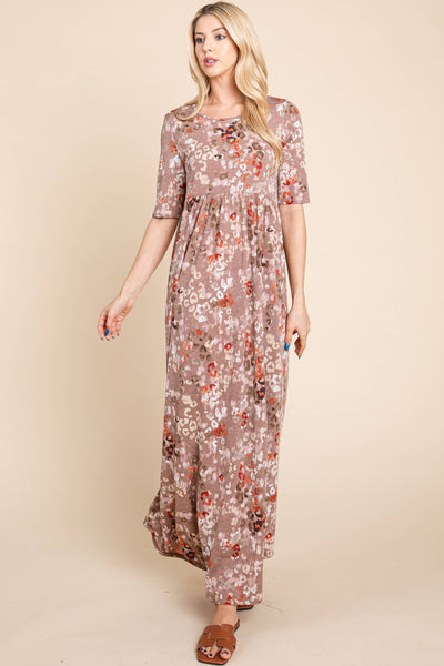 Fall Maxi Dress in Mocha