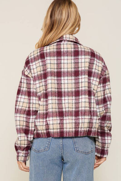 Fall Vibes Plaid Print Jacket