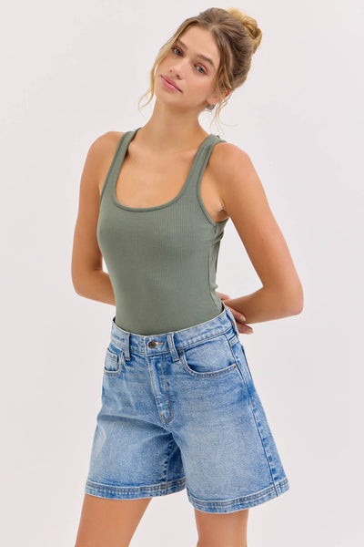 High Rise Midi Shorts by Cello