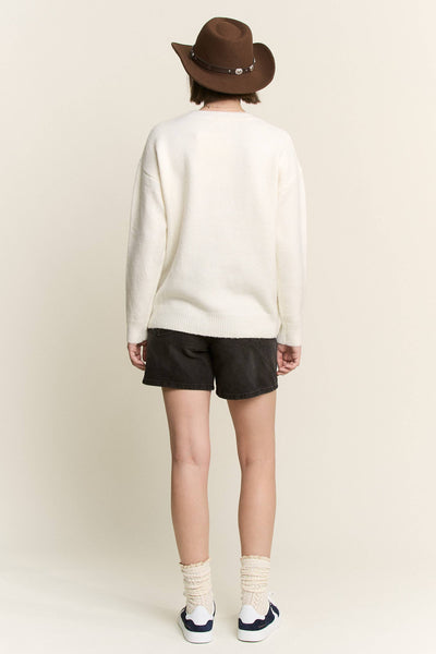 Horse Knit Sweater in Ivory