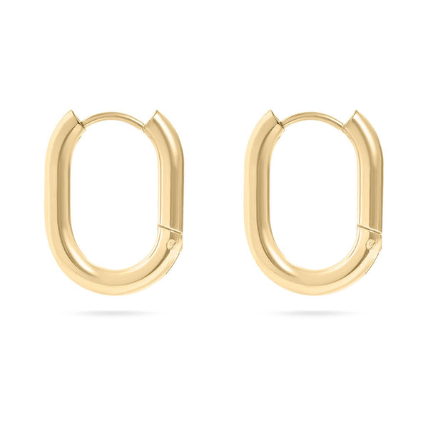 Hypoallergenic Oval Huggie Earrings