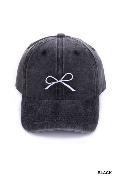 Bow Washed Baseball Hat