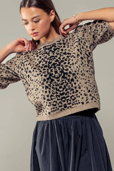 Animal Short Sleeve Sweater
