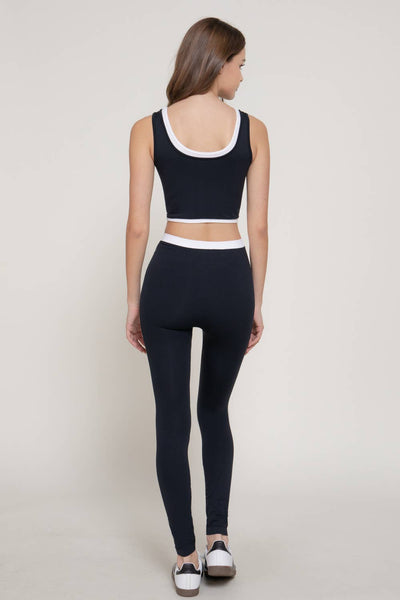Crop Top & High Waist Leggings Set