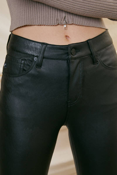Faux Leather Flares by KanCan