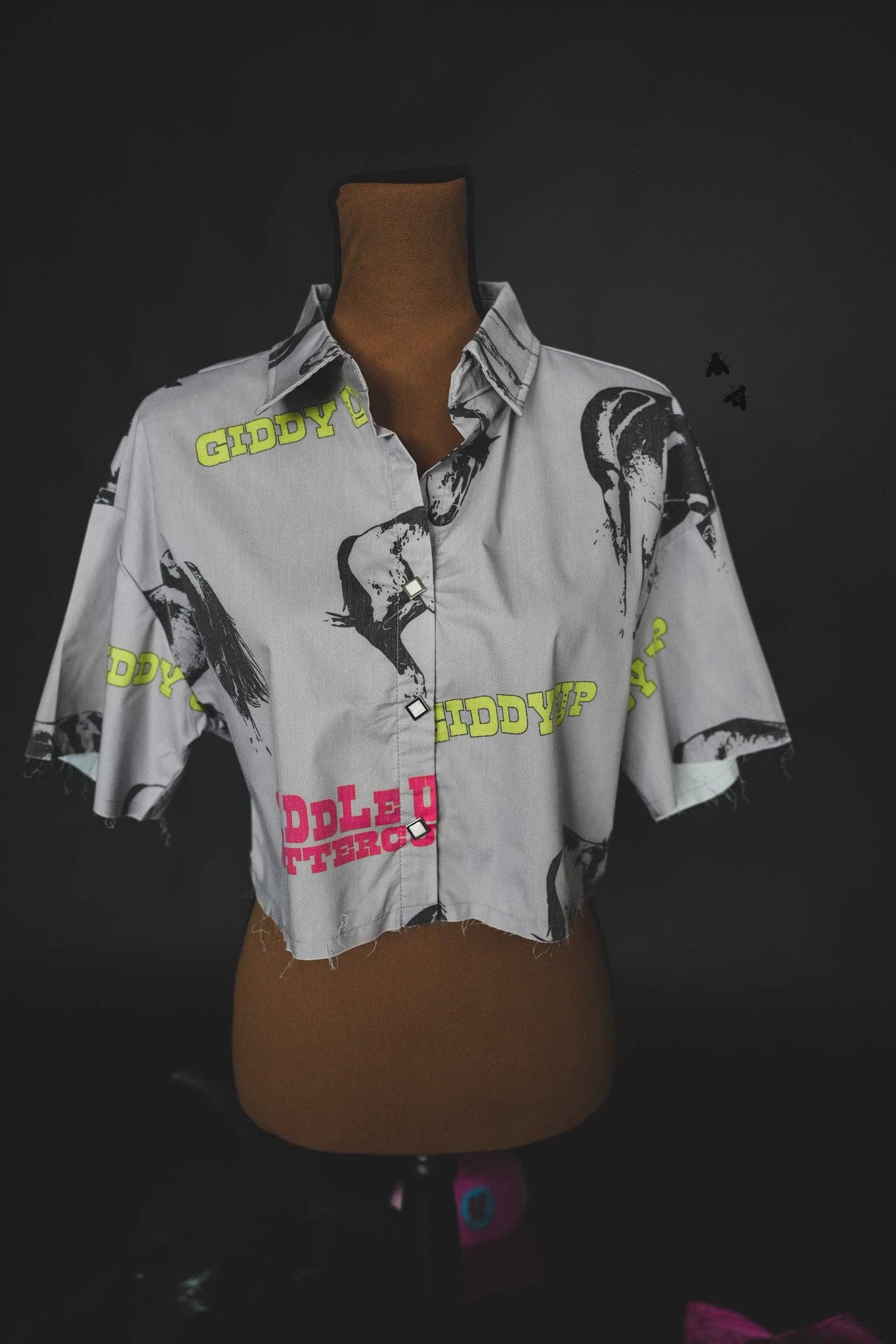 Giddy Up Crop Button Down