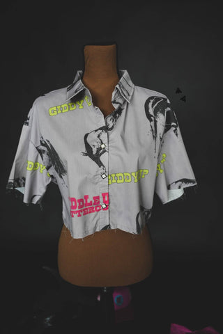 Giddy Up Crop Button Down