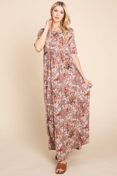 Fall Maxi Dress in Mocha