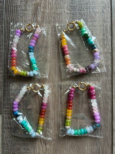 Natural Stone Multi Color Bracelet