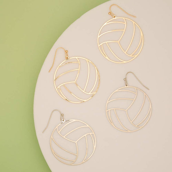 Gameday Volleyball Cutout Dangle Earrings