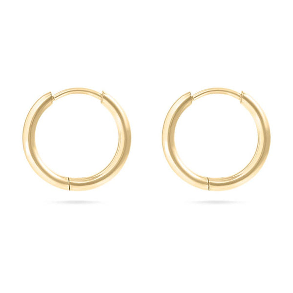 Waterproof Classic Medium Hoop Huggie Earring