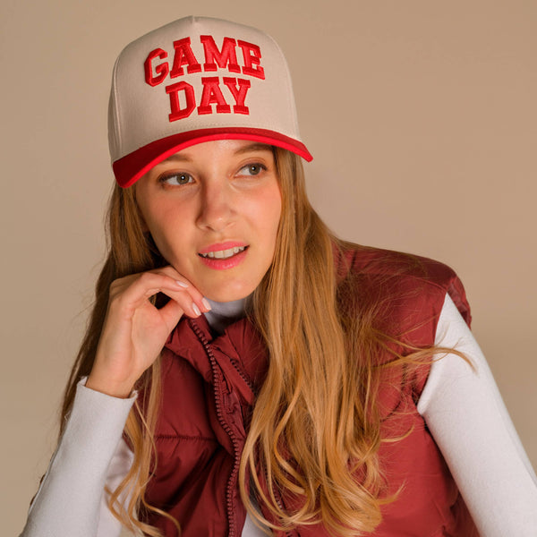 Game Day Embroidered Cotton Baseball Cap