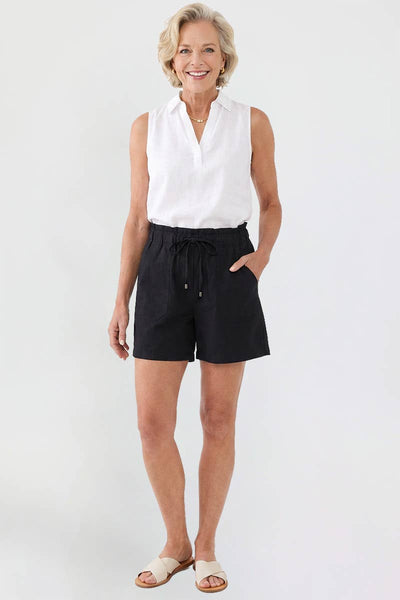 Resort Wear Shorts with Pockets in Black