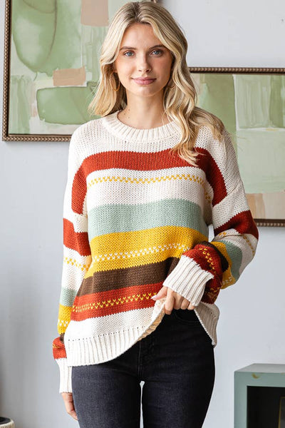 Striped Knit Sweater