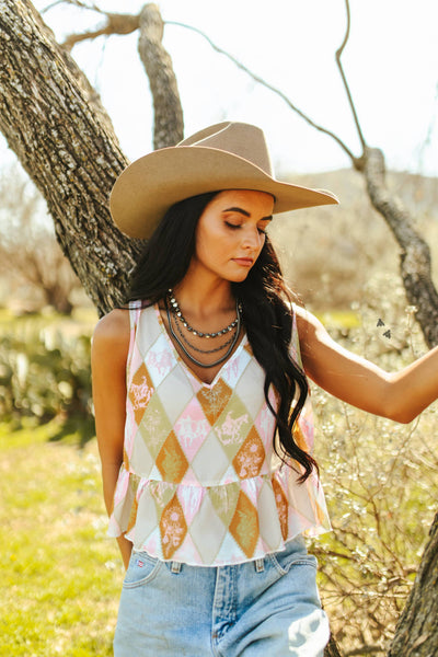 Preppy Pony Ruffle Tank