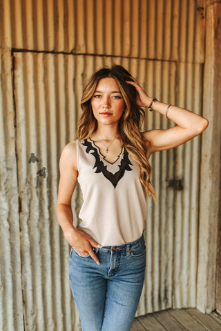 Boot Stitch Llano Tank in Dust