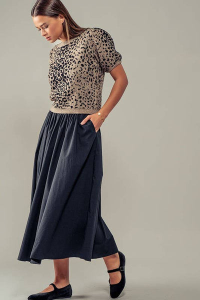 Animal Short Sleeve Sweater