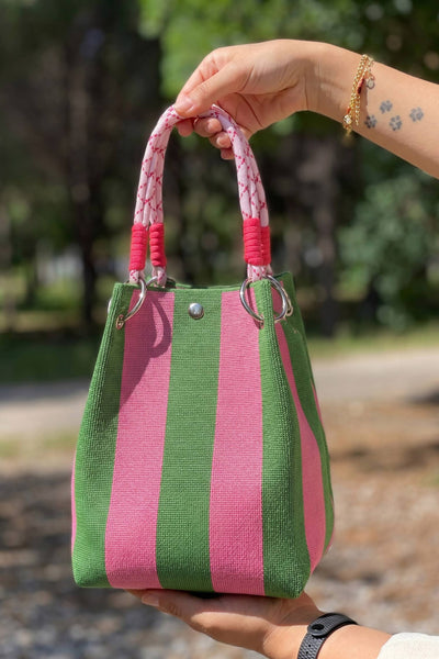 Striped Boho Style Handbag