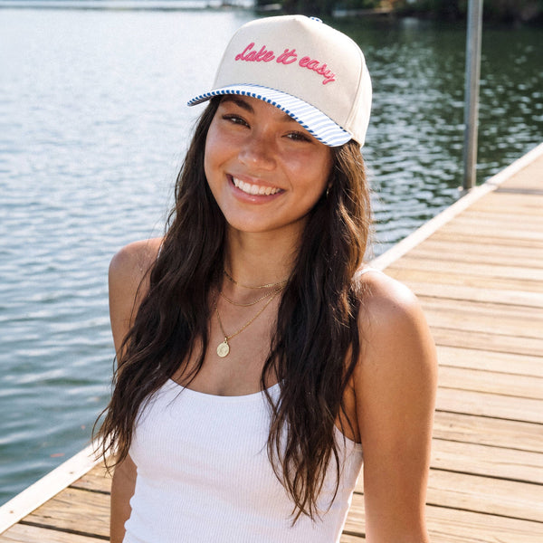 Lake It Easy Embroidered Two-Tone Trucker Hat