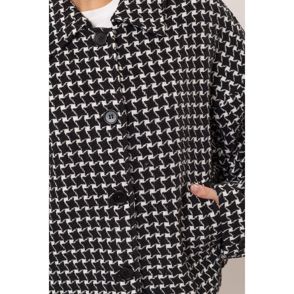 Tweed Plaid Oversized Jacket