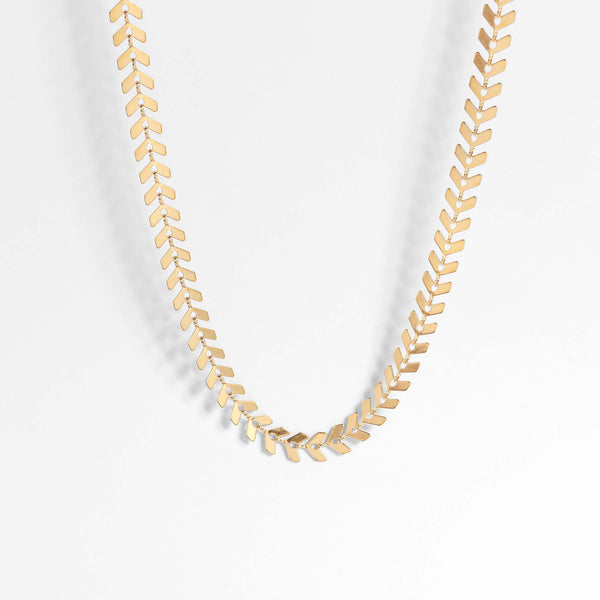 Stainless Steel Chevron Chain Necklace