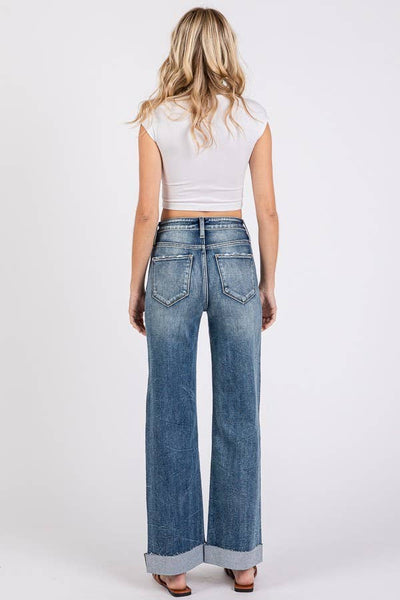 Petra Cuffed Wide Leg Jean