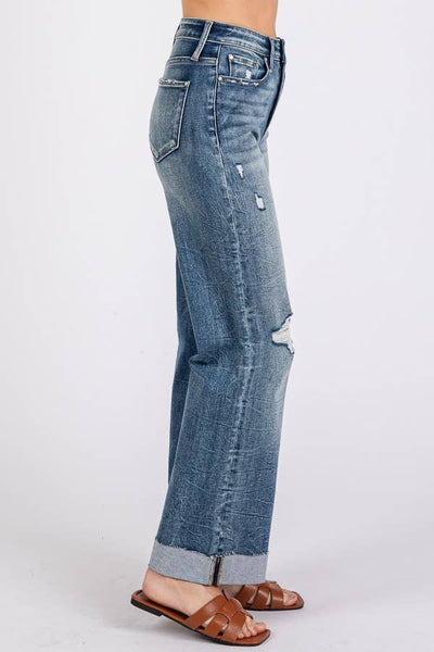 Petra Cuffed Wide Leg Jean